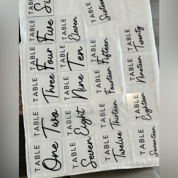 Wedding Handmade Elegant Acrylic Black Table Numbers - Picture 8 of 11